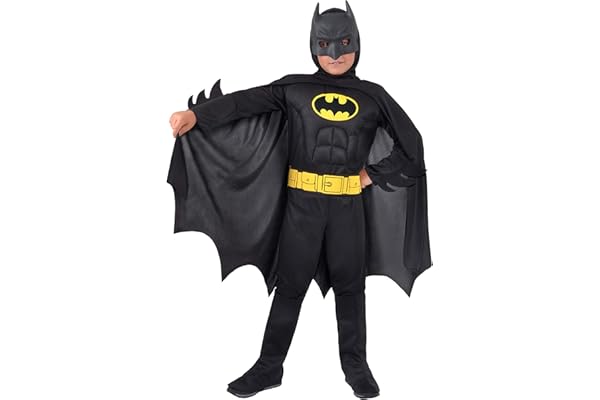 Ciao- Batman disfraz niño original DC Comics con músculos acolchados