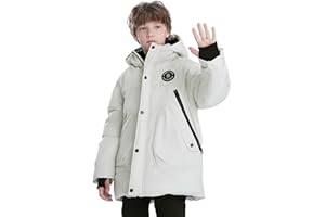 Sunny Sprout Manteau garçon hiver - Doudoune épaisse avec capuche polaire et manches coupe-vent