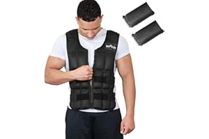 DH FitLife Gilet lesté 10KG/20KG/30KG pour la musculation, Weighted Vest, Veste lestée Ajustable, Entraînement à la force et l'endurance, pour course à pied, pompes,tractions