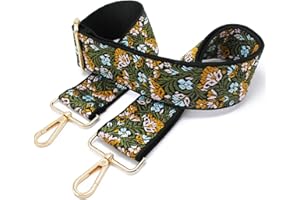 KOCRIS CASA Tracolla Per Borsa Tessuto Donna Colorate Cinghia 5cm Larga Tracolla Ricambio Catena Crossbody Regolabile Cintura Cinghie Spalla Ampia Accessori Gold F04