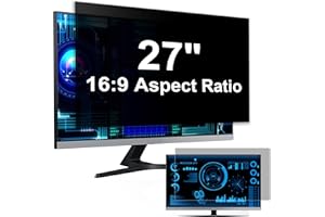 PROTESCREEN Pantalla de Privacidad Para Ordenador de 27 Relación de Aspecto 16:9, Protector de Monitor Filtro Antirreflejo de Luz Azul, Privacy de Film Extraíble Compatible con Lenovo/HP/Dell/Acer/Samsung/Toshiba