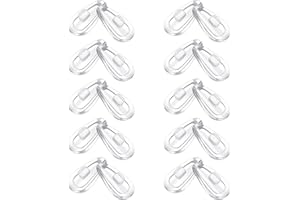 TWOBUD 10 Pairs Glasses Nose Pads Silicone Spectacle Soft Anti-Slip Tear Drop “A” Push on Nosepads Repair Tool Shaped for Glasses Sunglasses Spectacles Eyewear Eyeglass