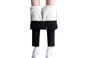 Joligiao Pantalon de Jogging Femmes Chaud Polaire Longue Pantalon de Sport avec Poches Polaire de Sachemire Pantalon de Survêtement Training Fitness en Hiver