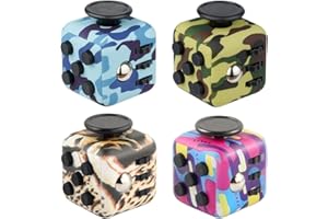 Steemjoey Lot de 4 Cube Toy Jouet sensoriel Fidget Toy pour soulager Le Stress et l'anxiété Jouet tuant Le Temps Jouet à Doigt pour Le Bureau, la Salle de Classe Jouet Cadeau pour Adultes Enfants