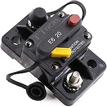 GZCRDZ Interruttore automatico impermeabile con pulsante di ripristino manuale, invertitore fusibile CC 12 V-72 V per auto, camper, barca (60 A