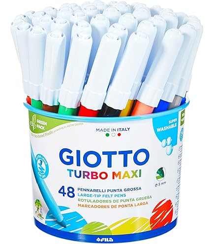 Pastelli A Cera Giotto Maxi - Confezione Da 60 Colori Vivaci, Formato Gigante 11,5 Mm Per Bambini - Foto 7