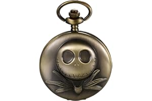 JewelryWe Orologio da Tasca da Uomo Donna Halloween Regalo
