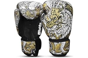BUDDHA FIGHT WEAR - Guantes de Boxeo Dragon diseñados para Entrenamientos y Sparring en Muay Thai Kickboxing Fitness - Hombres y Mujeres - Múltiples Colores - 10 oz 12 oz 14 oz 16 oz
