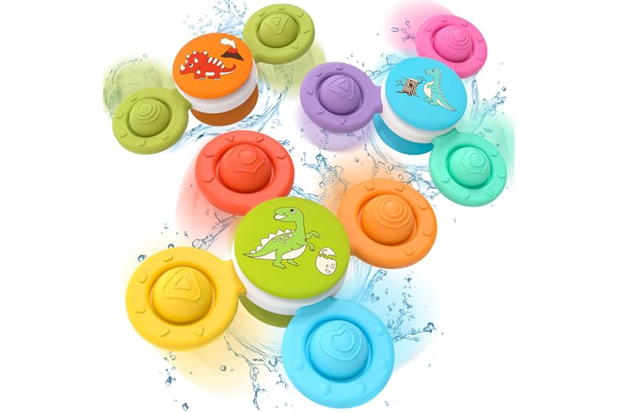 Lehoo Castle Baby Toddler Toys for 1 2 Year Old Boys Girls, Bath Fidget Toys for kids, Spinner Sensory Toy for Babies, Travel Toy Gifts for 1-3