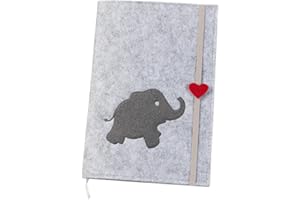 luxdag U-Heft Hülle mit Gummiband aus Filz (Farbe & Stickerei wählbar) - Hülle für Kinderuntersuchungsheft & Impfpass - Organizer - Geschenk für werdende Mütter & Baby