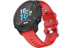 OVERSTEP Kompatibles Vivoactive 3-Armband, 20 mm, Weiches Silikon, Ersatzarmband für Venu Sq/Galaxy Active 2/Forerunner 245/645 Music/Vivomove HR