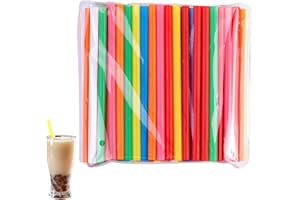 CIFFRA 100 Stück Bubble Tea Strohhalme, Smoothie-Strohhalme, Strohhalme, Bunte Strohhalme, Jumbo-Strohhalme, Extra Breite Trinkhalme Milchshake-Strohhalme