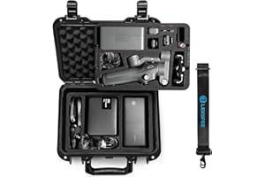 LEKUFEE Tragbarer Wasserdichter Hartschalenkoffer für DJI Osmo Mobile 8/,Osmo Mobile7P/7 Gimbal-Stabilisator, DJI Mic 3/Mic 2 und weiteres Zubehör (nur Koffer)