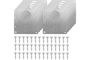 FASBET 12pcs Hinge Repair Plate Stainless Steel with 72 Screws & Screwdriver, Kitchen Door Hinge Repair Plate Hinge Repair Kit Mending Plates Cupboard Door Hinges Kitchen Cabinet Hinges Wardrobe Hinges