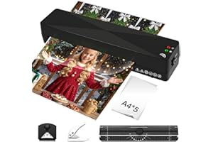Anluomafuy Plastificadora A4, Máquina Térmica para Plastificar en Caliente y en Frío,Tiempo de Calentamiento de 1-2 Minutos,Laminadora para A4,Plastificazione Rapida para Oficina, Escuela y Hogar