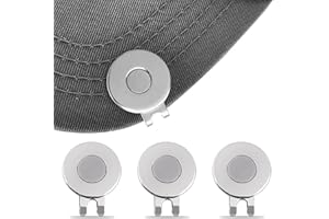 Butyeak Clip Magnétique pour Chapeau de Golf, Pince à Chapeau de Golf Balle, Clip de Casquette de Golf, 3 Pièces Clips de Bonnet de Golf, Marqueur de Balle de Golf, pour Gants Chapeaux Sacs Visière