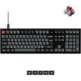 Keychron V6 8K Wired Mechanical Keyboard, ISO-ES Layout, 8000Hz Polling Rate, OSA PBT Keys, Red Switch, Hot Swappable, Full-S