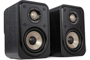 POLK AUDIO Signature Elite ES10 głośniki surround, głośników stereo, głośników satelitarnych, HiFi, kompatybilne z Dolby Atmos i DTS: X (2 pary) - czarny