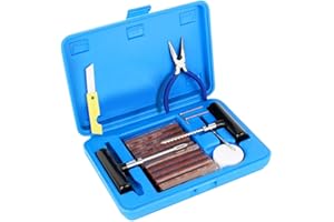 everfarel 58 TLG Tire Repair Kit Kit di Riparazione Pneumatici per Auto Kit di Riparazione Pneumatici Professionale per motocicli, Auto, Camion, Jeep, trattori, Kit di Riparazione Pneumatici