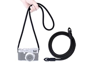 VKO Pasek do aparatu, lina wspinaczkowa pasek do aparatu DSLR SLR bezlusterkowy pasek na szyję na ramię 120 cm (czarny)
