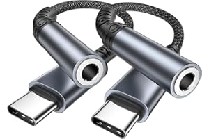 PAMKER Adapter USB C auf Klinke, 2 Pack USB C auf Klinke 3.5 Kopfhörer Audio Adapter USBC Kopfhörer Adapter für iPhone 17/16e/16/16 Pro Max/16 Plus/15/15 Pro Max/15 Plus, iPad, Samsung S25/S24, Xiaomi,Huawei