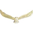 Simple and Stylish brooches for Unisex Retro Badge Metal eagle Badge Brooch in golden Color