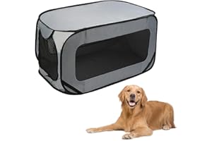 CLEMINSTA Parc pour Chien, Parc Pliable 94 * 53 * 53 cm pour Animaux, Enclos Chat Chiot Pliable Imperméable Fermeture Éclair pour Intérieur, Extérieur, Voyage, Camping, Activités en Plein Air