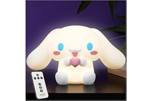 Get Trend Cinnamoroll 3D Silicone Light, USB-Powered Rechargeable Squishy LED Lamp, Remote Controlled 3 Light Modes Lamp for Bedroom, Gifts for Her (Cinnamoroll)