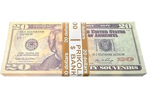 Copy Prop Fake Money 20 DOLLAR Bills, Novelty Currency Notes for Entertainment, Movies, Games, Money guns and Party Decorations