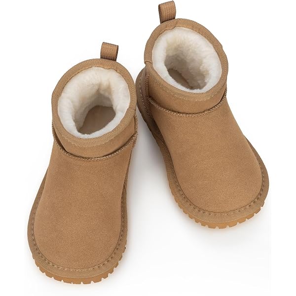 Bottes De Neige Filles Antidérapantes – Doublure Fourrure Chaude – Semelle Souple & Antidérapante – Bottines Hiver Bébé & Enfant