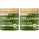 Nutraxin Plant Based Collagen Booster | Vegan Kolajen Destekli Toz Takviye | C Vitamini, Hyaluronik Asit, &Ccedil;inko, Spirulina | 