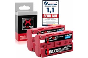 Baxxtar PRO NP-F550 NP-F570 Batteria - 3500 mAh (2X) - Cellule LG interne - CCD-RV100 CCD-RV200 CN-160 CN-216 CN-304 YN-300 VL-600 LED Video - Ninja Phone