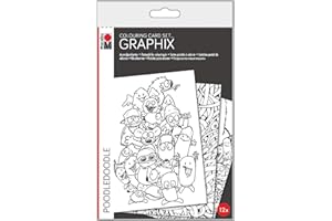 ‎MARABU Marabu Graphix 0161200300 - Colouring Card Set, 12-teilig