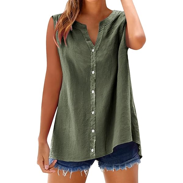 Camisetas Sin Mangas Mujer Camiseta Sin Mangas Mujer Algodón Y