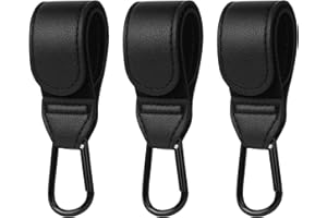 URAQT Klipsy Buggy 3 szt., haczyki do wózków dziecięcych, uniwersalny karabińczyk do toreb, do zawieszania toreb na zakupy, wózka lub wózka, torby na zakupy i uchwyt na pieluchy