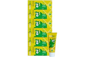 Betadent KIT 6 DENTIFRICIO BABY PER BAMBINI DA 0 A 3 ANNI. Senza Fluoro. Gusto Pera. Azione Antiplacca, facilita la dentizione. Formulazione naturale. 6x75ml