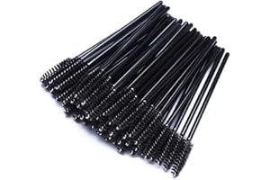 Tbestmax 300 PCS Disposable Mascara Eyelash Wands Brush Spoolies for Eyelash Extension Eyebrow and Makeup Color Black