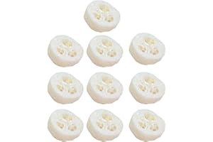 POMRONE 10 dischi di luffa naturali di alta qualità, Luffa Spa Peeling Scrubber Luffa Dischi di Luffa Body Wash Rimozione Pelle Morta Luga Dischetti di Pulizia Per La Casa