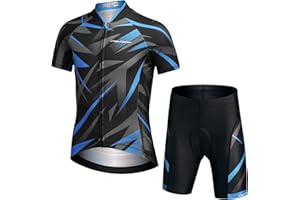 Amur Leopard Kinder Radtrikot Set Jungen Fahrradbekleidung Mädchen Schnell Trocknend Kurzarmtrikot Atmungsaktiv Anzug Fahrrad Trikot Kurzarm + Kurz Radhose mit 3D Sitzpolster