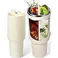 Taciieua 2-in-1 Drink Separator for Stanley Cup, Silicone Liner Divider Insert for 40 oz Tumbler, Cup Accessory