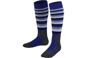 FALKE Unisex Kinder SK2 Skisocken mittelstarke Polsterung antiblasen warme Skistrümpfe zum Skifahren atmungsaktive schnelltrocknende klimaregulierende geruchshemmende Wolle Funktionsmaterial 1 Paar