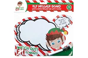 CALIKO Reusable Message Board – Elf Behaving Badly Accessories Wipe Clean Speech Bubble for Naughty Elf Messages – Fun, Rewritable White Board for Creative Christmas Mischief & Communication