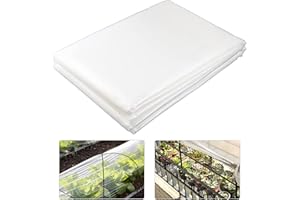 CYH 2M x 3M Telo Protettivo per Serra Polietilene, Telo Serra Trasparente, Extra Spessa Pellicola Protezione Plastica Trasparente per Serra, Giardino, Ristrutturazione, Architettura 125Mu / 500G