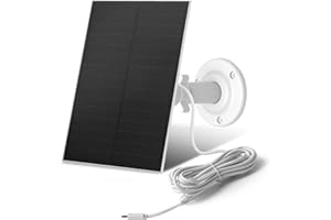 Nicesolar Pannello solare USB da 8 W per telecamere di sicurezza, pannello solare impermeabile IP65 per esterni con supporto regolabile, compatibile con batterie ricaricabili (8 W-1 Pack)