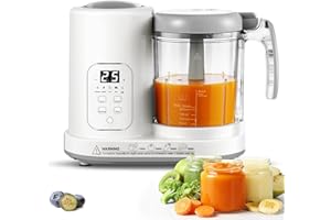 TopStrong Robot de Cocina para Bebé, Procesador de Alimentos Bebe con Cocinar al Vapor, Trocea Automáticamente, Recalienta y Descongela, Para Comidas Variadas y Saludables, Autolimpieza, Sin BPA