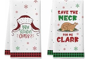 Cheroloven National Lampoon's Christmas Vacation Gift, 2 Pack Funny Kitchen Towels, Griswold Family Cousin Eddie Merchandise, Cute Home Decorations, Novelty Xmas Gifts