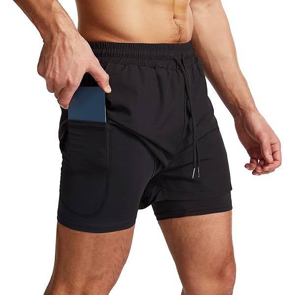 Leichte Hochleistungs-Kompression shorts für Herren zum Laufen mit Reiß verschlu