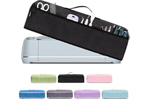 Ginsco Waterproof Dust Cover for Cricut Maker 3, Cricut Maker, Cricut Explore Air 2, Cricut Maker Cover with 3 Front Pockets for Cricut Accessories and Supplies Tools Pens Black