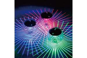 Eummy Solar Floating Pool Light IP44 Waterproof Solar Powered Pond Glow Globe Lights LED Glow Ball Lamp Decoration for Pools Pond Fountain Garden Party Tub Home Decor (7 Colors Light)