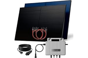 SUNNIVA 1000W Balkonkraftwerk BIFAZIAL FULLBLACK komplett Steckdose Ecoflow 800W Wechselrichter, PV Solaranlage, 2x 500W Glas-Glas Solarmodule, inkl. 5m Kabel, Bluetooth WIFI, Komplettset